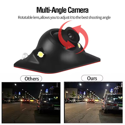 Parking Front Back Side Mirror Rear View Backup Camera with UFO Waterproof LED Light Night Vision